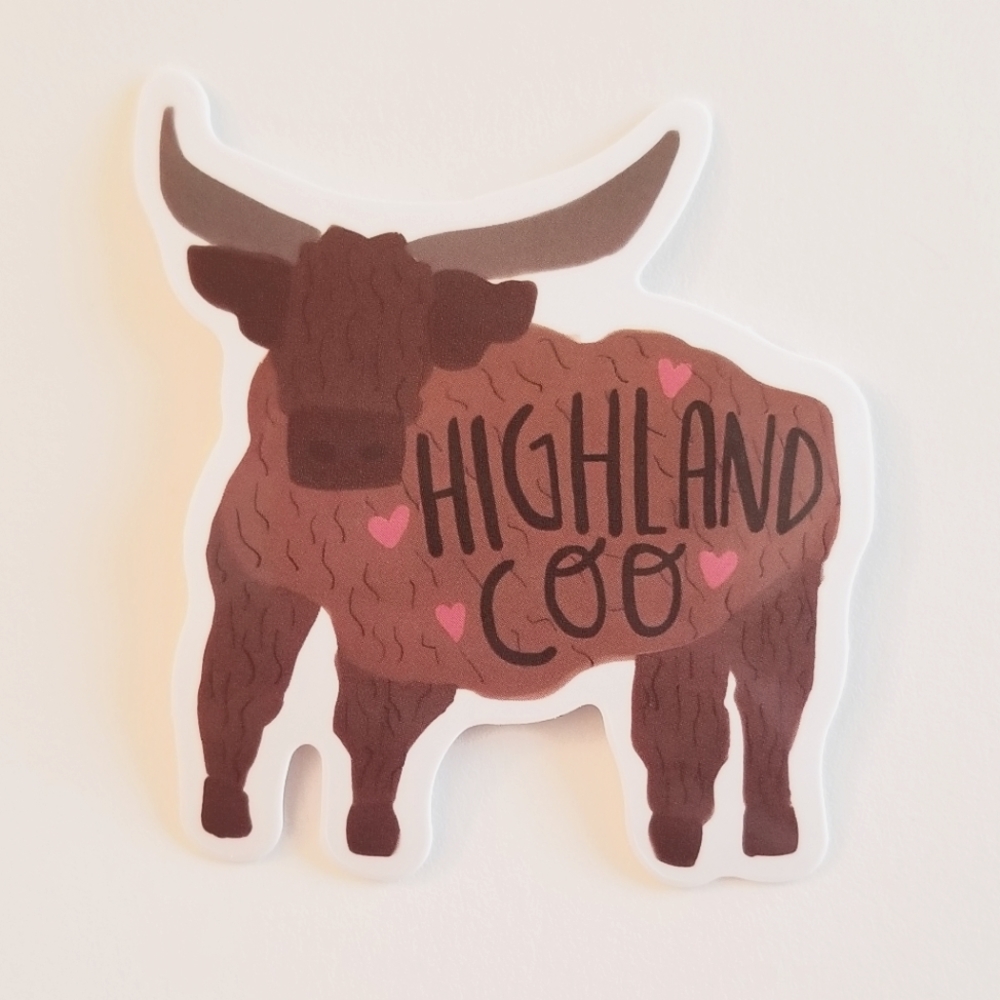 10/$10 Highland Coo Sticker
